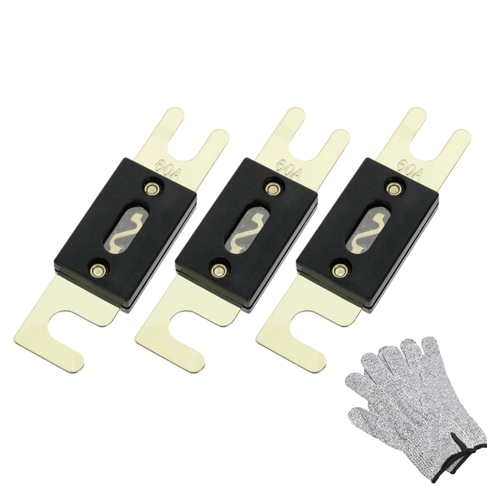 60A 32V Anl Blade Fuse Pack With Gloves (3 Pcs) 301029463136