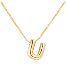 Dainty Bubble Letter Necklace for Women – 18k Gold Plated Initial Pendant, Compatible with Balloon Style