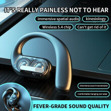 Ear Hook Mini Bluetooth 5.3 Headset TWS Earphones Earbuds Stereo Bass Headphones