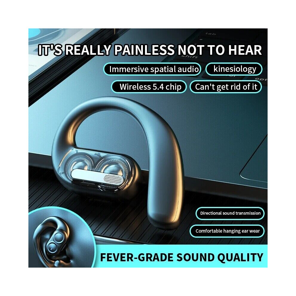 Ear Hook Mini Bluetooth 5.3 Headset Tws Earphones Earbuds Stereo Bass Headphones 9448483613446