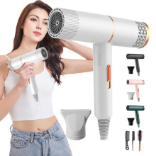 Nagysebességű ionos hajszárító, 110000 fordulat/perc, 1600 W, alacsony zajszint, hőmérséklet-szabályozás, meleg/hideg szél, szénkefe