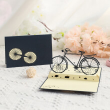 Vintage Bike Graduation Greeting Card Handmade Hollow