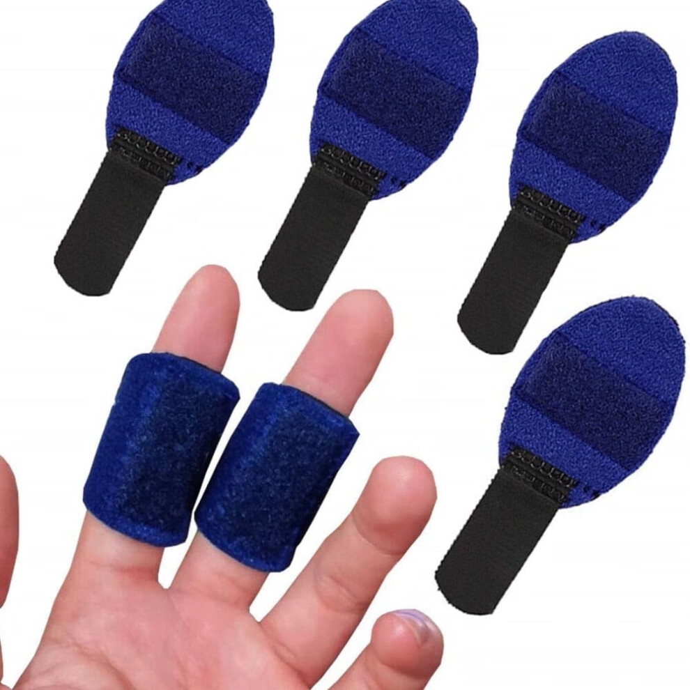 4-Pack Trigger Finger Splint, Adjustable Knuckle Support Brace for Curved, Bent, Locked & Mallet Finger (Compatible with Thumb, Index, Ring, Pinky)