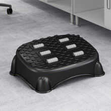 HEMOTON Pedals Foot Rest for Chair Stool Office Work Desk Step Toddlers Child Black