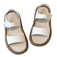 Toddler Girls Summer Sandals Lace Trim Flat Casual Outdoor Play Shoes White 6.5-7Years