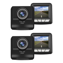 Augper 2Pcs Dash Cam Set (Front+Rear), 1080P FHD, 3" Display, WiFi, Super Night Vision, Loop Rec, Parking Monitor, 64GB Support