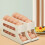 3-Tier Automatic Rolling Egg Dispenser for Refrigerator, Space-Saving Organizer Holds 30 Eggs with Protective Rails and Durable Design 1