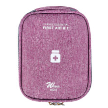 Small Purple Outdoor First Aid Kit with Handle – Portable Medical Bag for Home & Travel, Compatible with Emergency Supplies