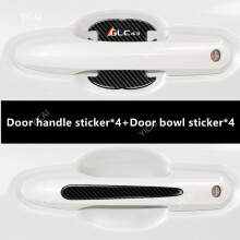 Auto Door Bowl Sticker For Mercedes Benz GLC43 Car Door Bowl Carbon Fiber Pattern Exterior Waterproof Car Door Protector
