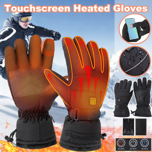 Heated Driving Gloves with 3-Speed Temp Control, Windproof & Touchscreen-Compatible – Unisex