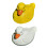 Sculpture de canard flottant authentique en résine de-Blanc 2
