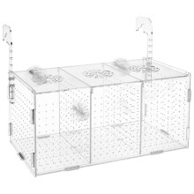 Caja de Acrílico Transparente Antideslizante para Criadero de Peces, Multifuncional, para Acuario, Incubadora, Caja de Aislamiento para Pecera.
