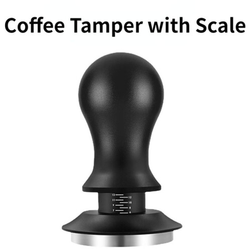 58mm Coffee Tamper Adjustable Depth with Scale Espresso Springs Calibrated Tamping Coffee Distributor 1