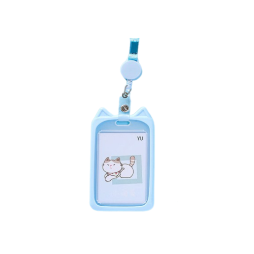 Ausweishalter mit einziehbarem Schlüsselband Blue