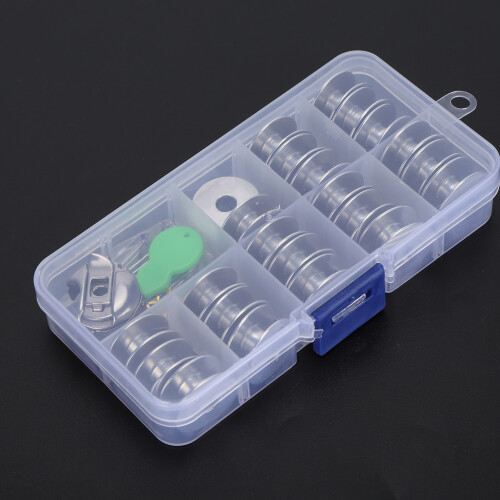 Metal Sewing Machine Bobbin Set with Case Replacement Accessories Storage Box 2