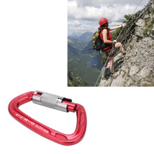 D-Type Mountaineering Lock Red - Lightweight, Aviation Aluminum