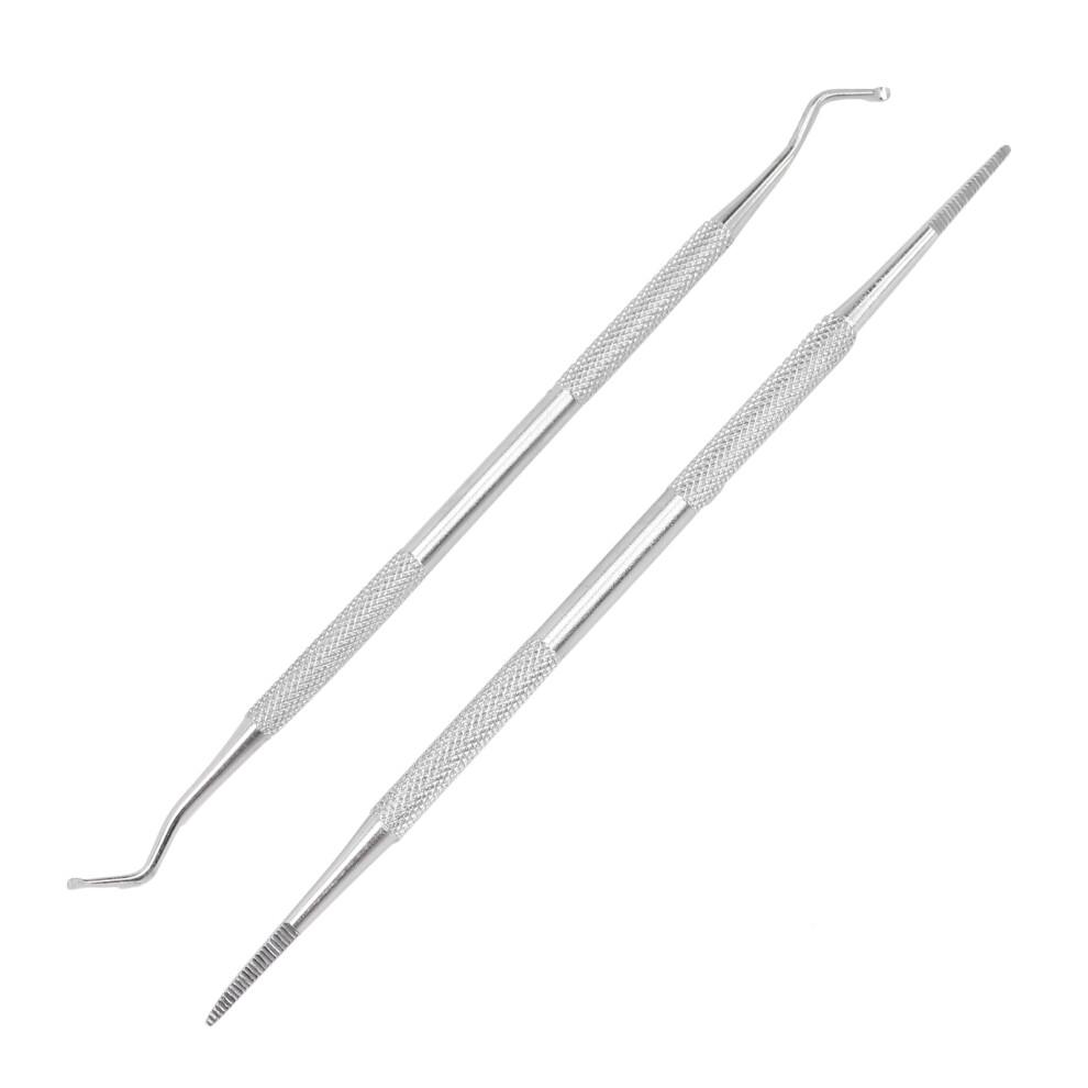 Ingrown Toenail Tools 2pcs Stainless Steel Nail Picker & File Set for Toe Care