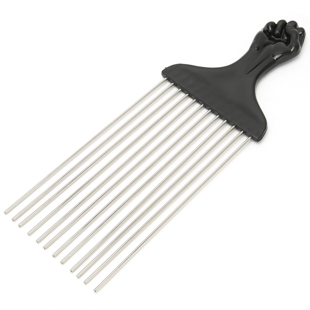 Unisex Metal Hair Pick Detangle Comb Salon Barber Tool Durable Stainless Steel 15Cm