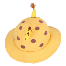 Kids Cotton Cartoon Deer Wide Brim Bucket Hat 52cm Yellow