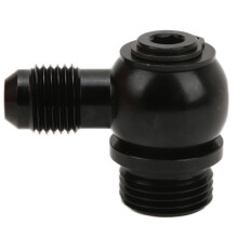 AN-6 to ORB-8 Banjo Bolt Adapter Aluminum Fitting Black