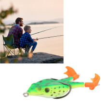 Doppelpropeller-Froschangeln, PVC-Künstköder, 9,5 cm, langlebig