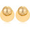 Gold Drop Earrings Round Hammered Disc Dangle 5