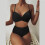 (Black, S) Sexy Push-Up Bikini Set for Beach & Pool 2