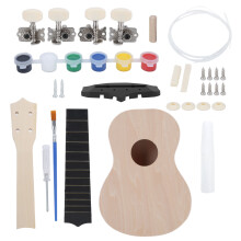21-Zoll DIY Ukulele Kit aus Birkensperrholz, handgefertigtes Geschenk, leichtes Spielzeug