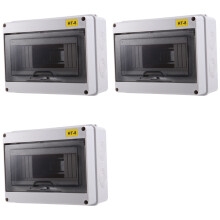 3X IP65 Mcb Breaker Box Distributionsskyddsbox ABS Power Electronic Din Rail-Kapsling för Kretsbrytare HT-8 Way