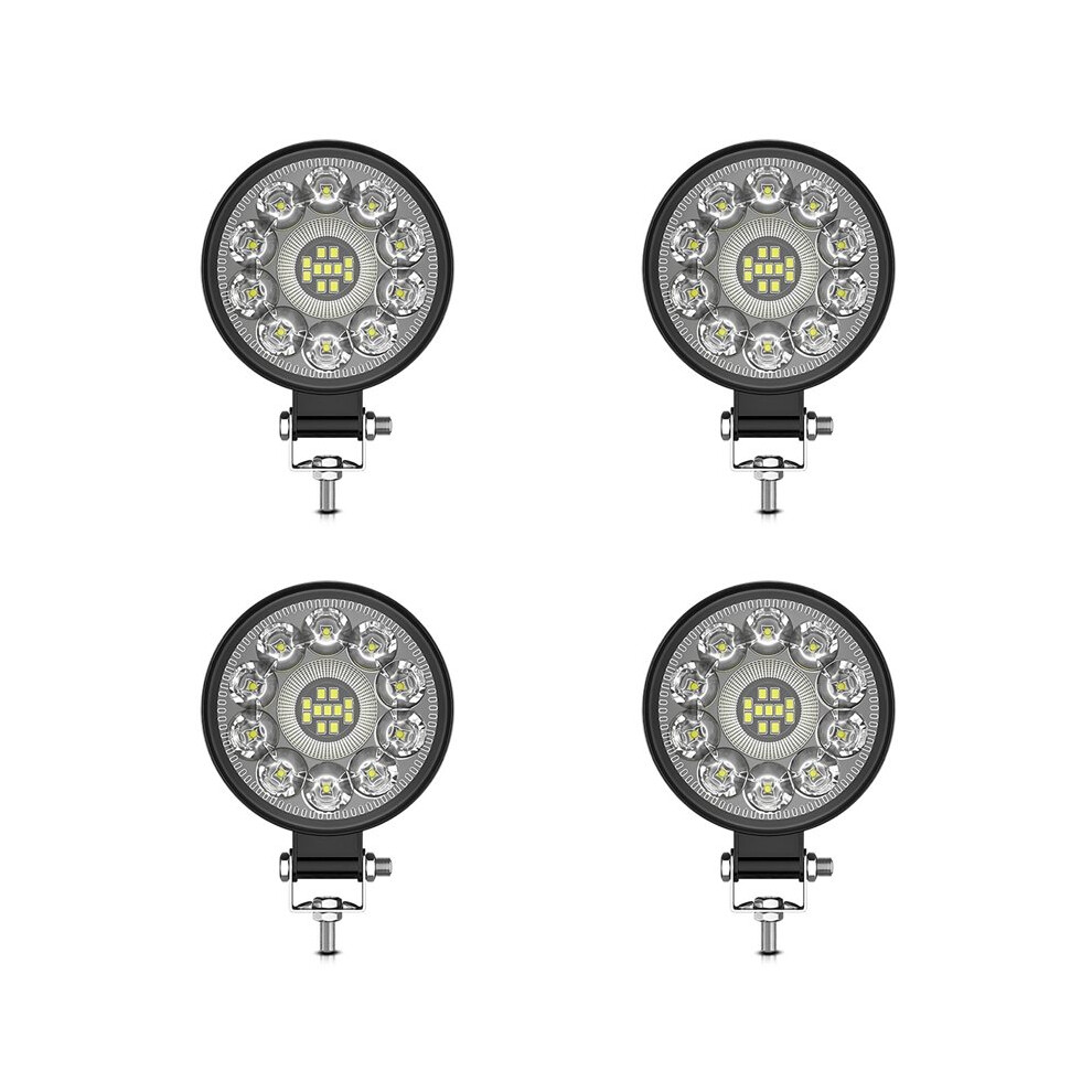 4X Car Led Work 3 Inch Round Led Flood Auxiliary Offroad Modification Light 6033419947516