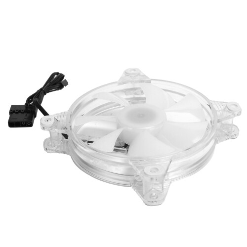 120mm CPU Cooler Fan 12V DC 4PIN Transparent Frame with Cool Light 2