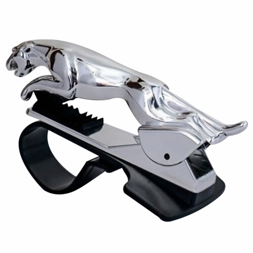 (Sliver) Car Leopard Phone Holder Clip Adjustable Stand 2