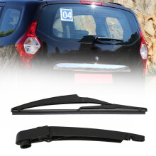 Rear Windshield Wiper Blade Arm Set for Lodgy 2012-2019, Plastic Rubber