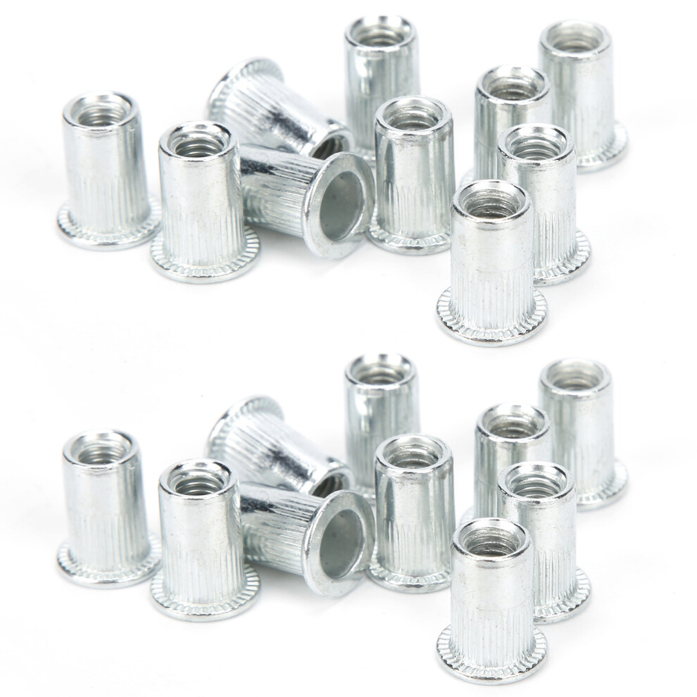 20Pcs Aluminum Rivet Nut Kit M6 X 10 Strong Plasticity Fasteners 9301391437125