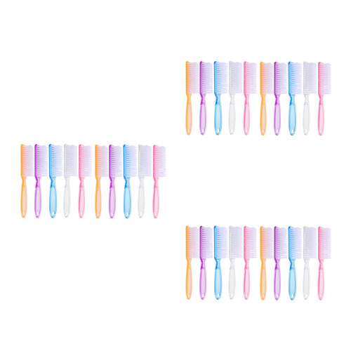 30Pcs Small Handheld Nail Dust Brushes Plastic for Clean Nail Care 2