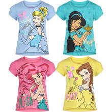 Camisetas para Bebés Niñas Princesa Jasmine Belle Cenicienta 4 Pack 18 Meses