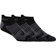 ASICS Heren Quick Lyte Plus 3-Pack, Prestaties Zwart/Grey, L