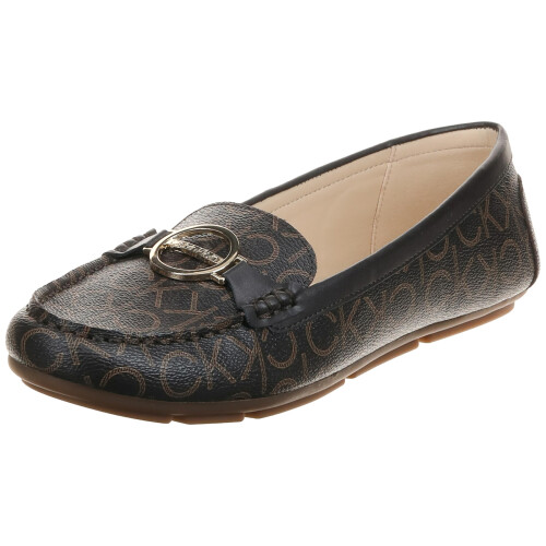 Calvin Klein Kvinders Layne Loafer Flad, Brun Multi 913, 11