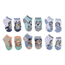 Bluey 6PK HANGING OUT KWART SOCK, Wit, 2T-4T