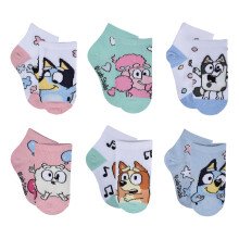 Bluey Meisjes Kindersokken, Wit, X-Small