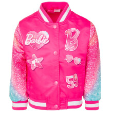 Barbie Jongens Varsity Bomberjack Logo Felroze Glitter 5