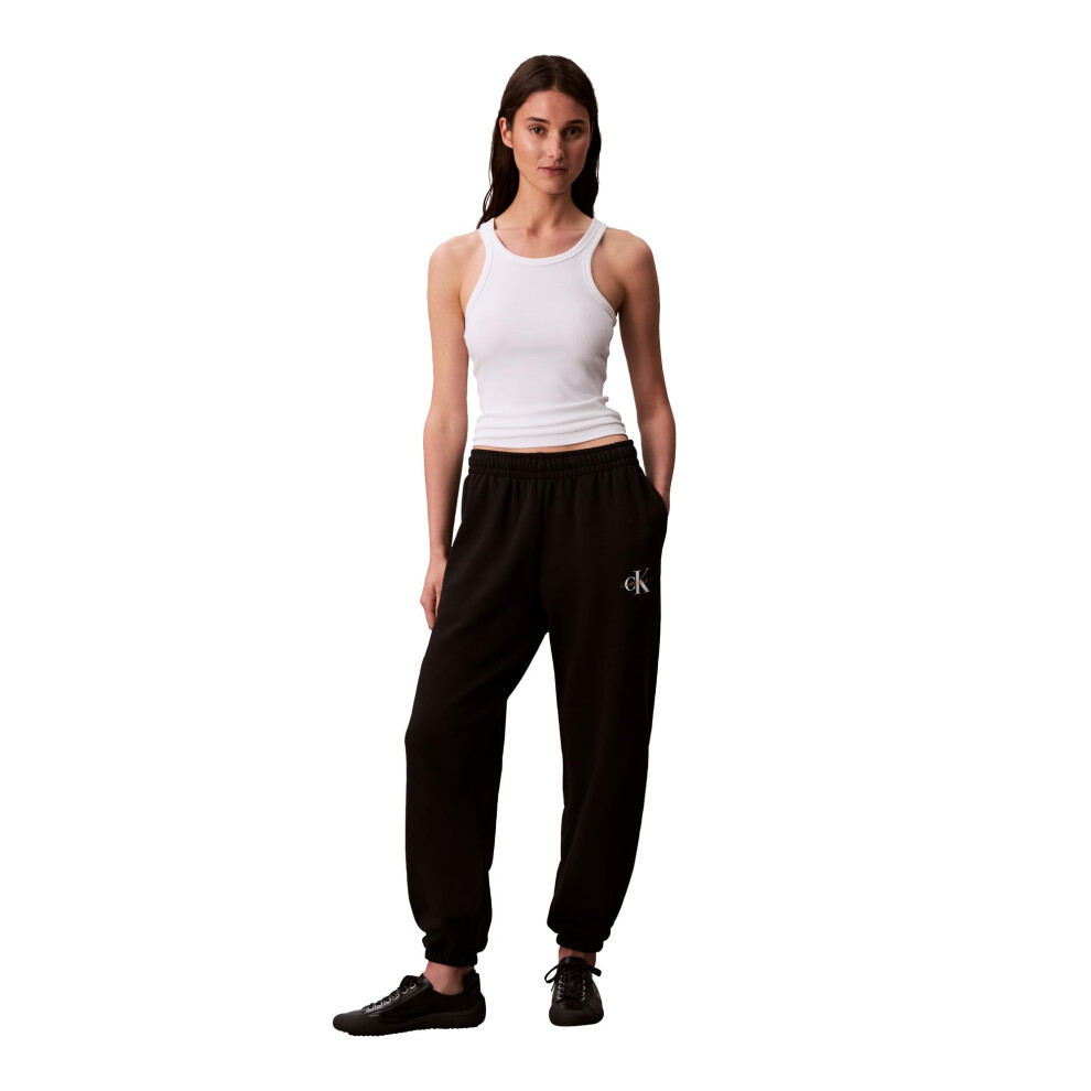 Calvin Klein Women's Monogram Logo Joggers Black