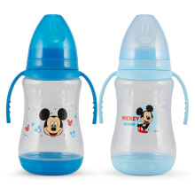 Pack de 2 Biberones Disney de 10 Onzas con Dibujos y Tapas de Colores - Libres de BPA y Fáciles de Limpiar