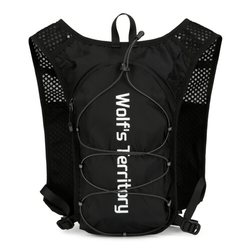 (Black) Lightweight Running Vest w/ Water Bag 1