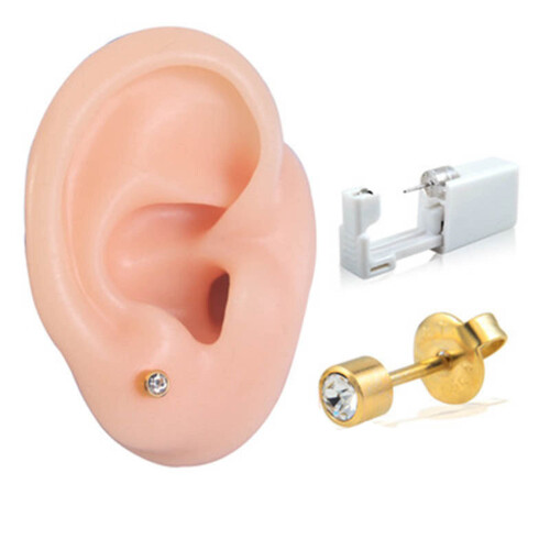 (4) Safe Self-Piercing Kit w/ Stud - Easy Use 1