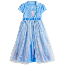 Disney Flicka Liten Frozen" Fantasi Nattklänning, Elsa - Elegant Blå, 5T