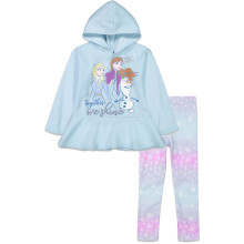 Disney Frozen Olaf Prinzessin Anna Elsa Mädchen Hoodie und Leggings Set Blau 2T