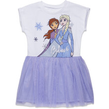 Disney Frozen Elsa Prinses Anna Meisjes Tulle Jurk Wit/Paarse 4T