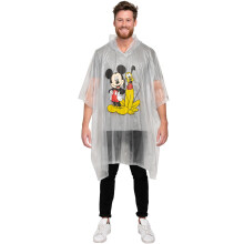 Disney Mickey Mouse Regen Poncho Hoodie Unisex Volwassenen (Mickey & Pluto)