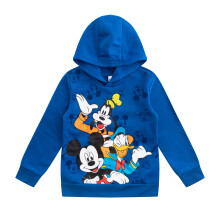 Disney Mickey Mouse, Goofy en Donald Duck Jongens Hoodie voor Peuters en Kinderen Blauw